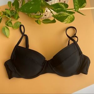 Basic Black Underwire Swim Top